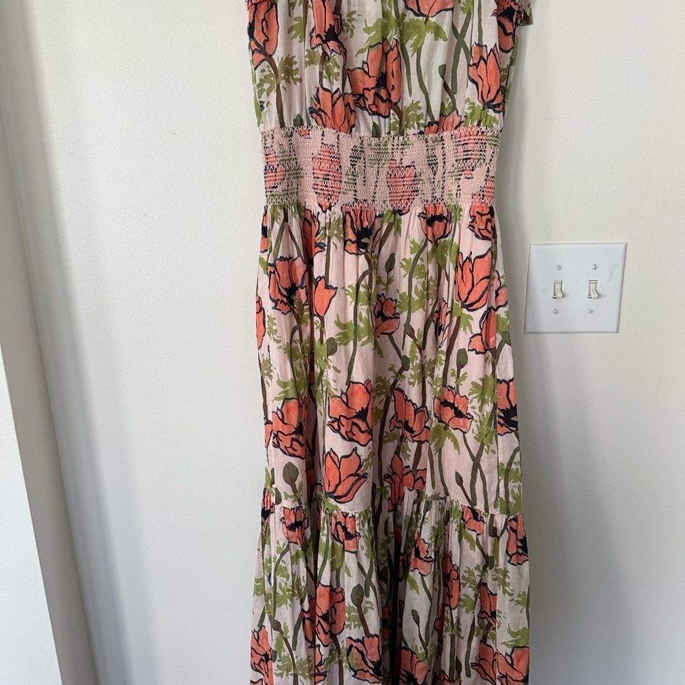 Tory Burch Floral Smocked Sundress S - Picture 4 of 9